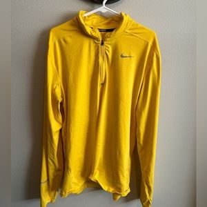 Nike yellow quarter zip top